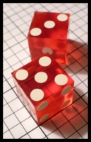 Dice : Dice - Casino Dice - Unmarked Red Clear with No Logo - SK Collection buy Nov 2010